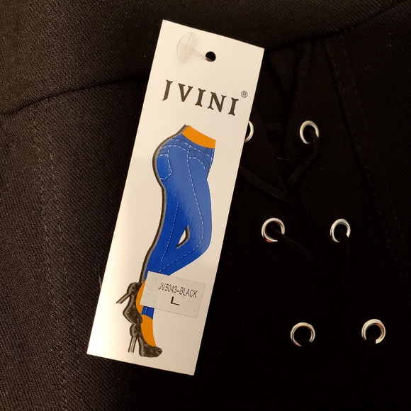 🔥NEW JVINI Jeggings Black Women US Large - Picture 10 of 14